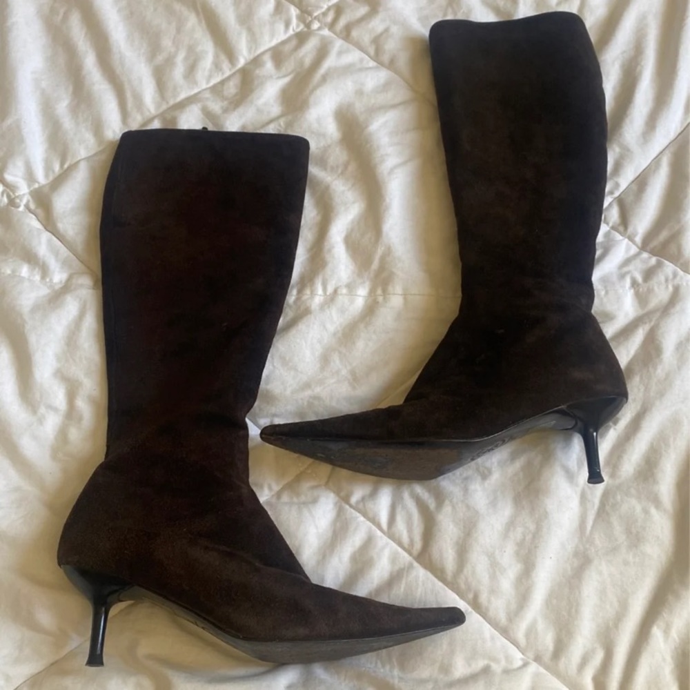 Enzo Di Siena Dark Brown Suede Boots